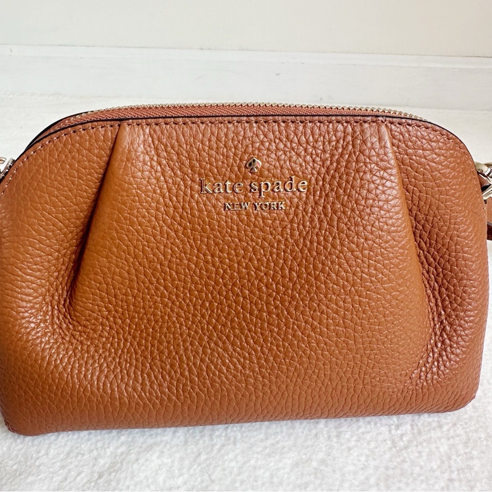 Kate Spade NWT Dumpling Convertible Crossbody with Wristlet, Warm Gingerbread - Picture 11 of 16